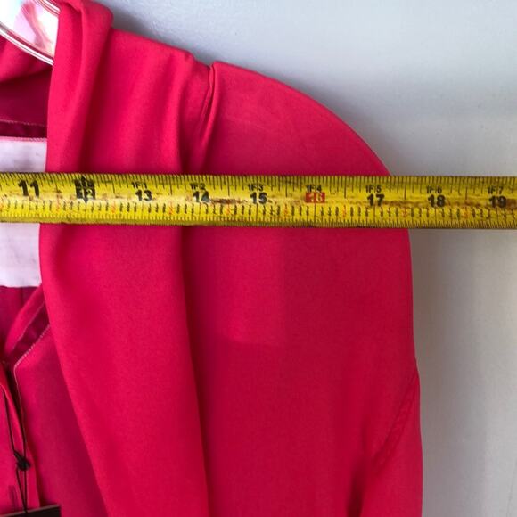 ARNOLD ZIMBERG Hot Pink Bow Collar Long Sleeves - Picture 5 of 8